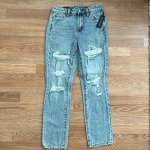 BLANK NYC High Rise Madison Crop Distressed 100% Cotton Jeans Size 24 NWT